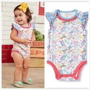 Matilda Jane No Baggage Travel Theme Print Bodysuit 0-3 Months